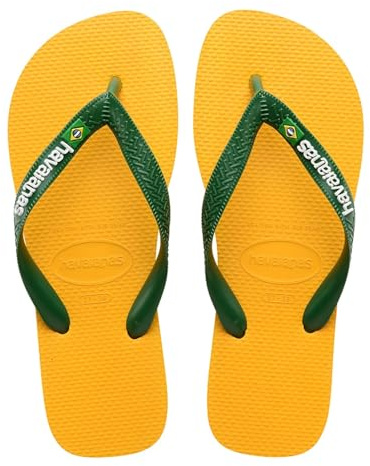 Havaianas Brasil Logo Unisex Adults FlipFlop Pop Yellow 5.5/6 UK