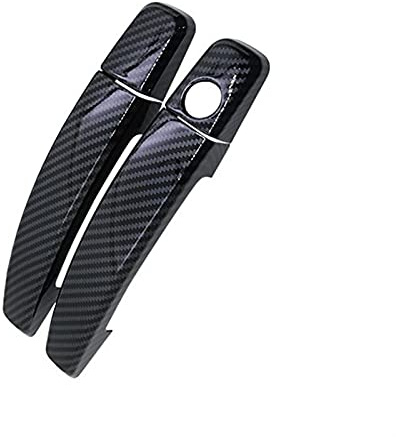 DHWUIASF Gloss Black Carbon Türgriffe Abdeckung Trim Für Opel Für Corsa E Für Vauxhall OPC VXR Autozubehör Aufkleber 2015-2018 (Color : Handle 2 Door)