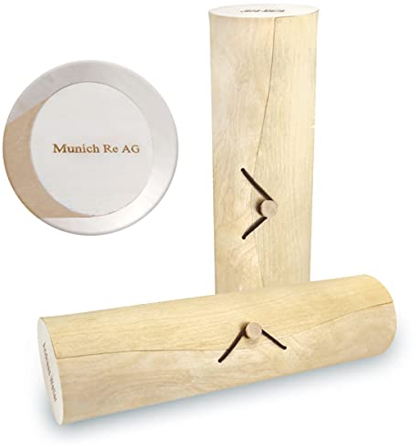 Wide Above 1 x Dokumentverpackung aus Holz mit Gravur - Urkunde Geschenkverpackung Dokumentenrolle Furnierhülse Holzbox 29 cm