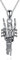 YFN Totenkopf Gitarre Halskette Sterling Silber Gothic Schädel Gitarre Anhänger Rock Punk Musik Schmuck Gotisch Geschenke für Damen Herren
