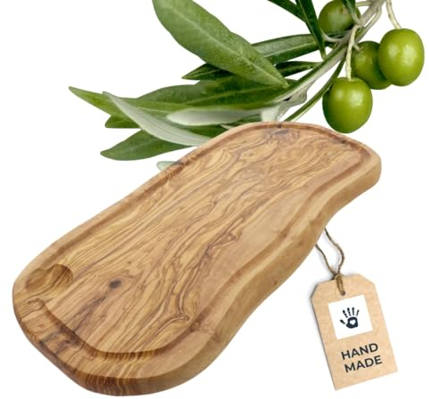 HOFMEISTER® Schneidebrett mit Saftrille, aus Olivenholz, 40 cm