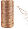 WUERKIYA Bronze Metallic Kordel, 1.5MM Breit, 100M Nicht Elastisch, Bastelschnur, Schmuckschnur, Dekorieren - Bronze