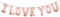 Godfather 16 inch I Love You Letter Balloons Kit Valentines Day Anniversary Wedding Banner Decorations for Event Party (Rose Gold)