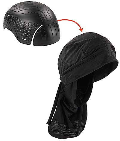 Ergodyne Skullerz 8941 Mesh Dreadlock Tube and Bump Cap Insert, Black, Large-X-Large
