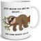 TRIOSK Tasse Faultier mit Spruch lustig Jetzt mache ich erstmal nichts Sprüche Geschenk Spaßtasse für Arbeit Büro Kollegen Männer Frauen Faultierfans Weiß, Keramik 300ml
