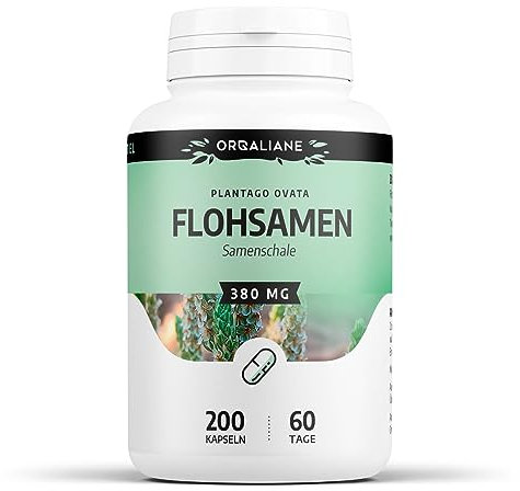 Flohsamen (Psyllium) - 280 mg - 200 Kapseln
