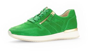 Gabor Damen Low-Top Sneaker, Frauen Halbschuhe,Wechselfußbett,Best Fitting,straßenschuhe,Strassenschuhe,Sportschuhe,Verde (Gold),36 EU / 3.5 UK