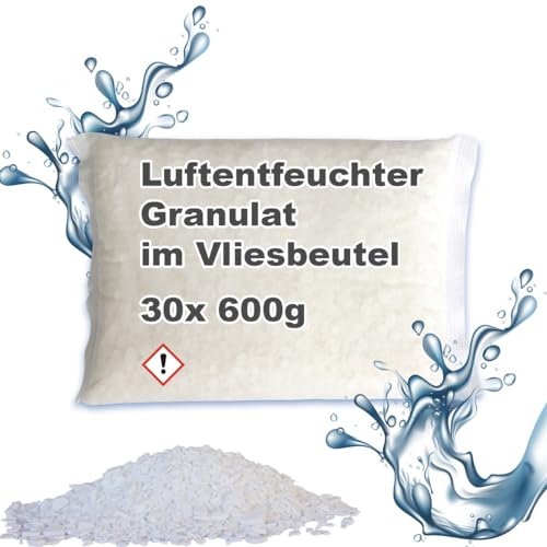 30x 600g Luft-Entfeuchter Granulat im Vliesbeutel Nachfüllpackung Raumentfeuchter ohne Strom