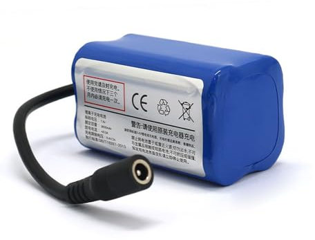 WILLQ 7.4V 5200mAh 9600mAh Lithium Battery Boat Upgrade Li-ion Battery Rechargeable Replacement Fishing Bait Boat Battery,9600mAh