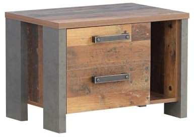 Wohnorama Nachtkommode Clif Old-Wood Vintage/Beton