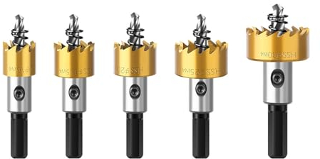 Jemora 5Pcs Hartmetall Spitze HSS Bohrer Loch Opener High Speed Stahl Loch Sah Cutter Bohrer Bits Edelstahl Metall legierung Bohrer Werkzeuge