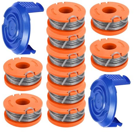 cimsfcor Bobine de Fil pour débroussailleuse Mac Allister MGTP18Li - 1,65 mm - WX150 - Bobines de Rechange compatibles avec débroussailleuse Mac Allister MGTP18Li avec Couvercle de Bobine TLW-01-1
