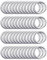 50 Stück Runde Karabiner Schlüsselanhänger, 23.5mm Schlüsselring Feder-O-Ringe, Spaltring Druckknopf Clip für Schlüsselring Tasche, Geldbörse,Zubehör Karabinerhaken (50, Silber)