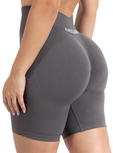 SMILODOX Shorts Damen - Maria Solid Scrunch Kurze Hose - Shaped Fit Sporthose, Hotpants Damen kurz Booty Scrunch, elastischer Bund, angenehm auf der Haut