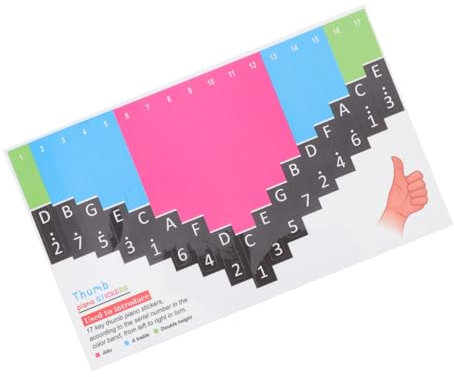 GOOHOCHY 1stück Kalimba Aufkleber Langlebige Kalimba Sticker Bunten Farben Für Anfänger Und Musikliebhaber Zubehör Für Erlernen Von Musiknoten Dekoration Von Instrumenten