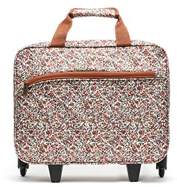 MISAKO Cros maletín con ruedas estampado Mujer - Cros Beige 39 X 44 X 15 cm