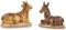 Riffelmacher Tierset Ochs und Esel 9-10 cm 78042 | Braun