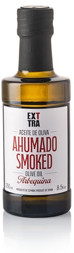 EXTTRA | Huile d'olive extra vierge fumée naturelle élaborée avec de la fumée froide, bouteille de 250 ml