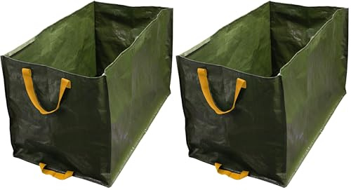 Windhager Sac de Jardin BIGLOAD, Sac Poubelle pour Le Jardin, Sac à Feuilles, Tragetasche, Vert, Volume 225L, 90 x 50 x 50 cm, 07088 (Lot de 2)