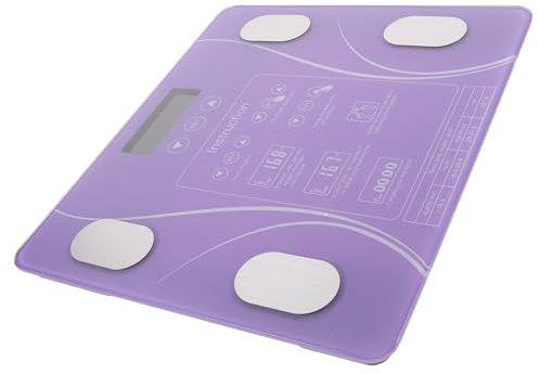 ERINGOGO Intelligente Personenwaage Mit Akku Präzisionswaage Für Zuhause Lila Mit Körperfettanalyse Bmi Muskelmasse Und Körperwasser Kreative Badezimmerwaage