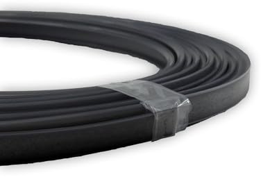 10m LED Abdeckung für Aluminiumprofil A1, A1F, A2, A2F – Schwarz/matt – nahtloser Diffusor – Rolle – 10 Meter