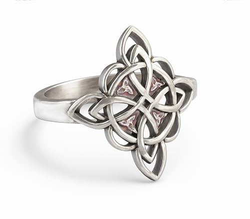 Only faith Ring mit keltischem Hexenknoten aus 925er-Sterlingsilber, Antik-Finish, Größen 6,7 und 8., Tallas 6, 7, 8, Silber, Nein