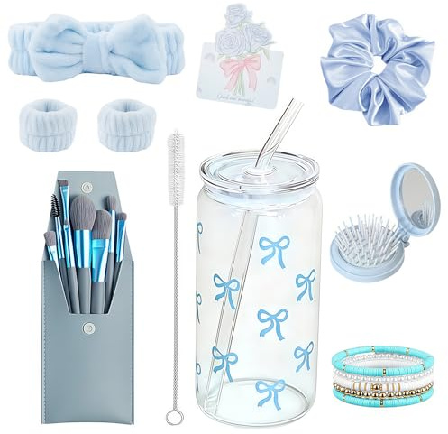 Kozdtiz 6 tlg Geschenke für Mädchen Teenager 9 10 11 12 13 14 15 16 Jahre, Geschenke für Frauen, Weihnachten Geburtstag Geschenk Mädchen Teenager Frauen für Beste Freundin Schwester Mama Blau