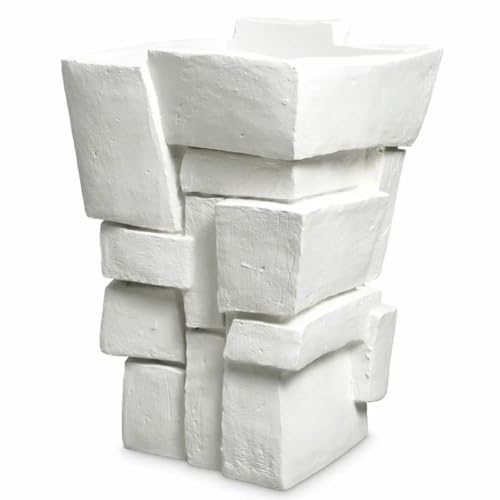 Casa Padrino Pot de fleurs de luxe, en fibre de verre, blanc mat, hauteur 63,5 cm, qualité de luxe