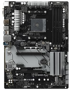 Motherboard Fit For ASRock B450 PRO4 Motherboard B450 DDR4 Memory AM4 Mainboard M.2 NVME ATX (Supports Ryzen 5 5600G R7 5700X3D 5800X CPU)