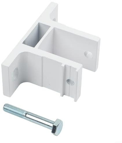 Ersatz Wandhalterung für Markisen Weiß Aluminiumlegierung Stabil Wetterfest Einfache Montage 40mm Vierkantrohr Garten Terrasse