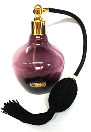 martinoli pulverizador para Perfume en Cristal de BOHEMIA con forma de bola, Violeta, G