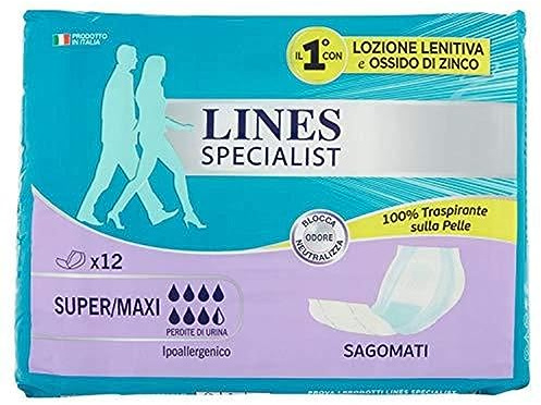 Lines Specialist Inkontinenzeinlagen für Herren und Damen, 12 Stück