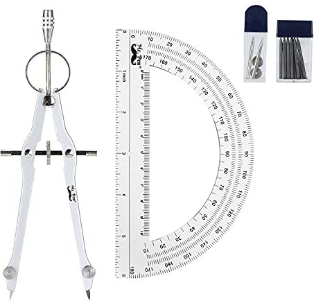 Mr. Pen- Protractor and Compass Set, Compass for Geometry