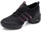 Padgene Scarpe Jazz Donna Scarpe da Ginnastica Lacci Cuscino Traspirante Signore Suole Divise Scarpe da Danza a Camminare Sportive, T Noir Rose, 40 EU