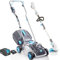 swift 40V 32cm Cordless Lawn Mower and 40V 25cm Cordless Grass Trimmer/Edger Set, Battery Strimmer & Lawnmower Twin Pack with Battery & Charger