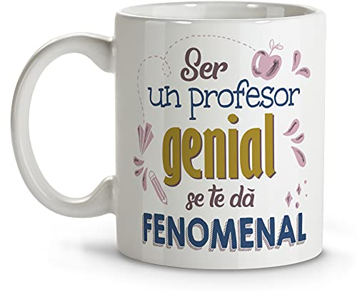 LolaPix Mejor Profe. Taza Profe. Tazas Desayuno Originales. Taza Cerámica 330 ml. Regalos con Frases. Tazas personalizadas.