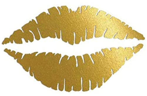 myrockshirt Kussmund Kuss Lippen 15 cm breit Glanz Aufkleber Autoaufkleber Sticker Laptop Scheibe Wand Profi Qualität