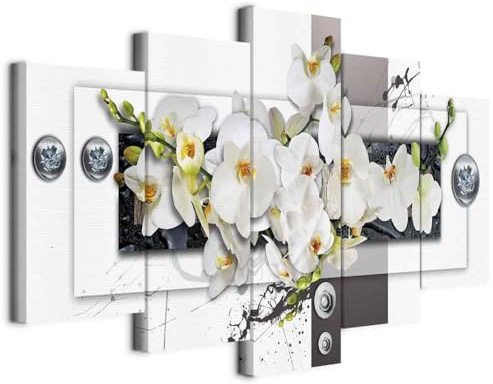 B&D XXL - Quadri Moderni Acustici per Camera da Letto, Orchidea 225x112 cm