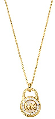 Damenkette von Michael Kors aus Sterlingsilber, Perlmutt, Zirkonia, gold