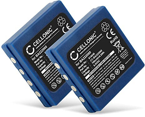CELLONIC, Batterie pour Compatible avec HBC Radiomatic BA222060, Micron 5, Orbit (6V, 700mAh) 2 Pièces