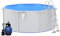 Bounv Pool Rund Ø360x120 cm Stahlrahmenbecken Stahlwandpool Schwimmbecken Aufstellpool Planschbecken Kinderpool Familienpool Stahlwand Frame Pool mit Sandfilterpumpe und Leiter