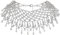 FINGERINSPIRE Strass Quaste Breite Choker Platin Voll Kristall Quaste Halsketten Kristall Strass Lätzchen Halskette Luxus Fransen Halskette für Hochzeit Party Schmuck Zubehör für Frauen und Mädchen