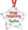 Personalised Christmas Bauble with Name, Merry Christmas Custom Tree Decoration, Hanging Star Ornament, Baby Gift, First Christmas, Xmas Decor