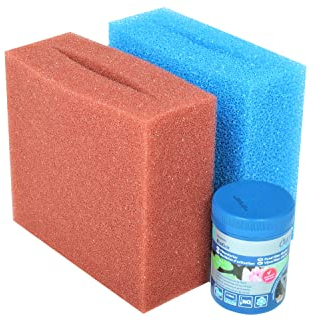 Wacredo Ersatzschwamm Set + Filterstater für Oase Biosmart 5000 Teichfilter Filterschwämme Filter Filterstarter Komplettset Wasseraufbereitung Filterschwamm Teichpflege Ersatzschwämme