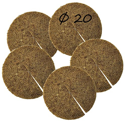 varivendo Kokos-mulchskiva, krukskydd, frostskydd, vinterskydd för krukväxter (20 cm – 5 stycken)