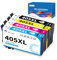 OINKWERE 405XL Druckerpatrone Kompatibel für Epson 405 XL Multipack für Workforce Pro WF-3820 WF-3825 WF-4820 WF-4825 Workforce WF-7310 WF-7830 WF-7835 WF-7840 Drucker (4er-Pack)