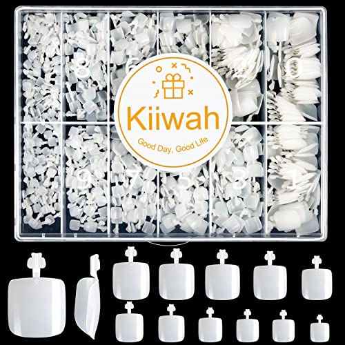550 Pcs Faux Ongles Pieds, Capsule Ongle Pied Faux Ongles Orteils en 11 Tailles avec Boîte pour Femme Fille DIY Manucure Salons Nail Art