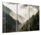 DEQORI Glasbilder Acrylglas | Motiv Nebel in den Bergen | horizontal 3-teilig 150x100 cm | große XXL Deko | Wandbilder für Wohnzimmer, Schlafzimmer, Flur & Küche | moderne Wanddeko