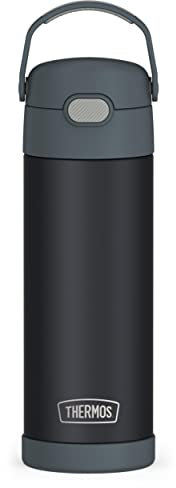 THERMOS FUNTAINER Bouteille isotherme en acier inoxydable de 473 ml avec couvercle bec large, anthracite mat