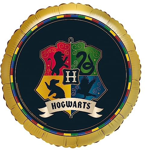 Amscan 4581575 - Standard Folienballon Harry Potter Häuser, 45 cm, Heliumballon, Hogwarts, Geburtstag, Mottoparty